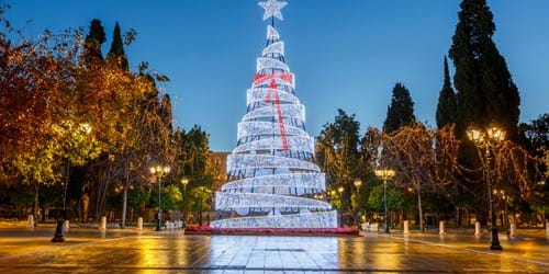 Christmas Tree in Syntagma Square, Athens, Greece 2018